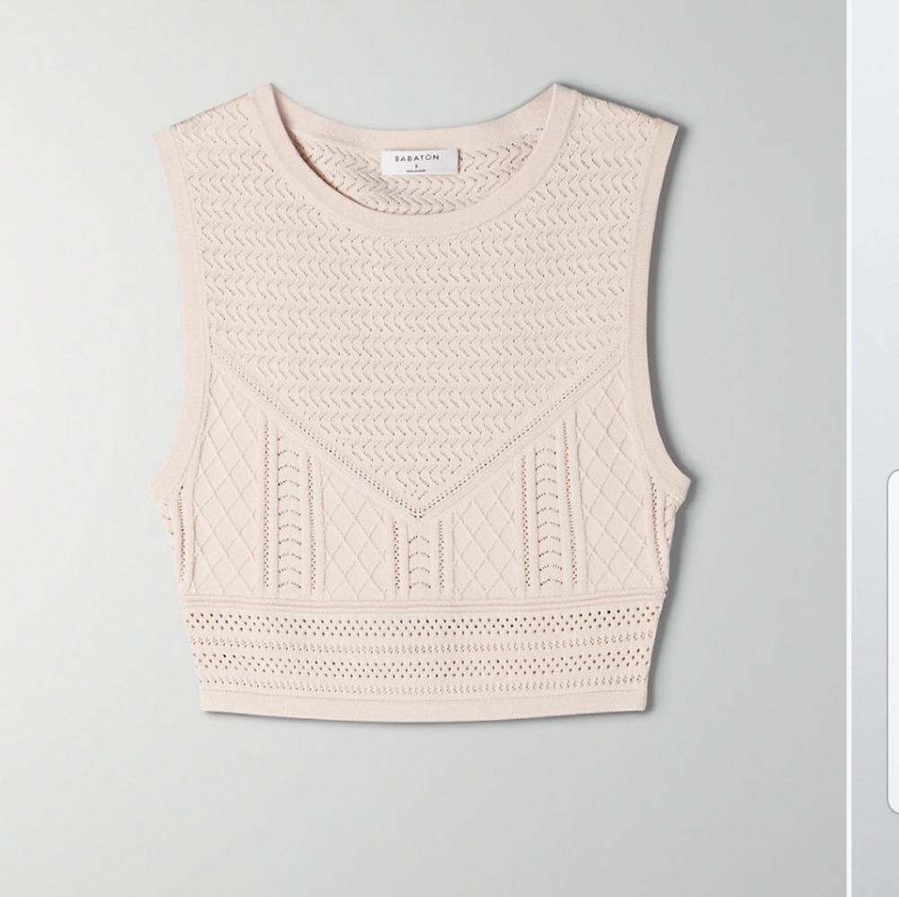 🆕️Babaton Pointelle Crop Knit